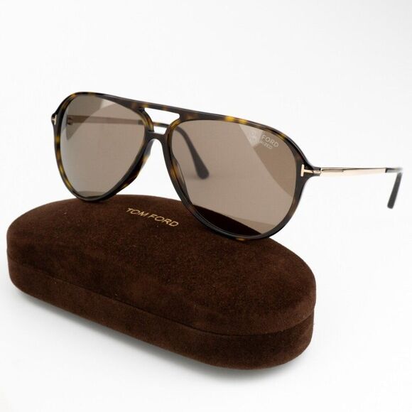 NEW Tom Ford FT0909/S SAMSON 52H Havana Polarized Roviex Pilot Unisex Sunglasses
